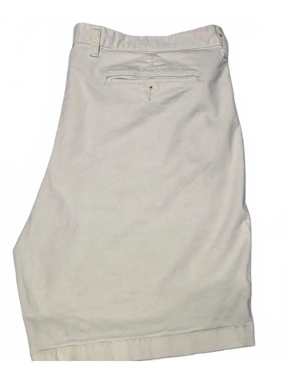 George Men’s Size 40 Cream Khaki Chino Shorts Flat Front Casual